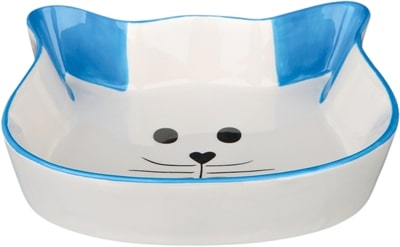 TRIXIE Napf Katzenkopf mit Gesicht Keramik 200 ml 4 Stück