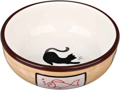TRIXIE Napf Katze/Fisch Keramik 350 ml 4 Stück