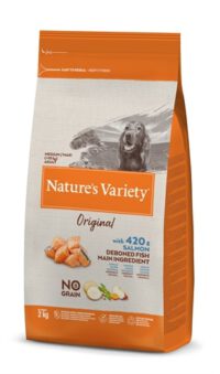 NATURES VARIETY Original Lachs ohne Getreide Adult 600 g / 2 Kg / 12 Kg