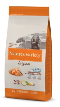 NATURES VARIETY Original Lachs ohne Getreide Adult 600 g / 2 Kg / 12 Kg