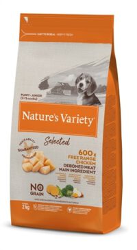 NATURES VARIETY Selected Huhn aus Freilandhaltung Welpen 600 g / 2 Kg / 10 Kg