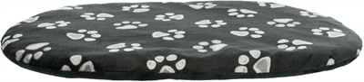 TRIXIE Hundekissen „Jimmy Oval“ schwarz mit Pfotenabdruck