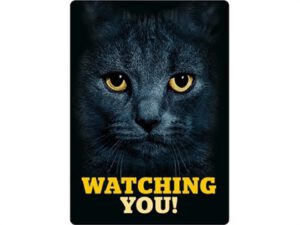 PLENTY GIFTS Schild Schwarze Katze „Watching you“ 21 x 15 cm