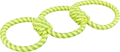 TRIXIE Wasserspielzeug Ziehseil Ringe aus Polyester gelb/grün 42 cm
