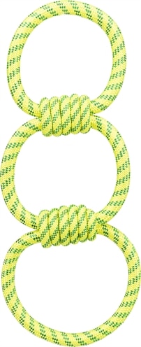 TRIXIE Wasserspielzeug Ziehseil Ringe aus Polyester gelb/grün 42 cm