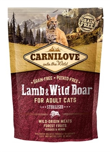 CARNILOVE Trockenfutter für Katzen Lamm/Wildschwein sterilisiert