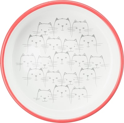 TRIXIE Futternapf Katze für flache Nasen rot/weiß 15 cm