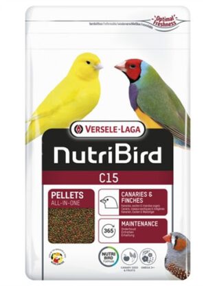 VERSELE_LAGA Nutribird C15 Alleinfuttermittel für Kanarienvögel, tropische Vögel und Hausvögel 1 KG