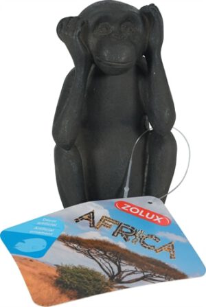 ZOLUX Ornament Afrika Affe „Nichts hören“ 10,5 cm