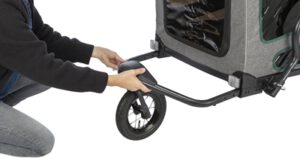 TRIXIE Buggy-Erweiterungsset für Fahrradanhänger # 12800 grau/salbei